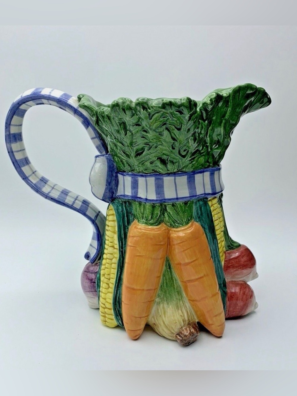 Fitz & Floyd Classics Vegetable Garden Bouquet Pitcher 1.25 Qt. Capacity